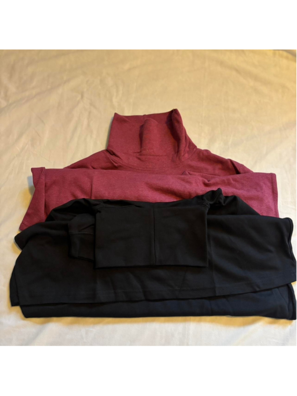 LL BEAN WOMENS interlock TURTLE NECK XL (2PACK)